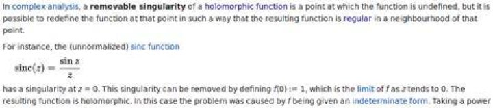 A function can be undefined in its domain