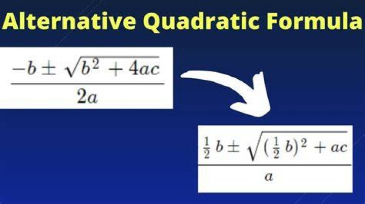 Alternative Quadratic Formula