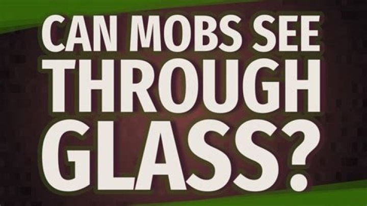 Can mobs see me through glass?