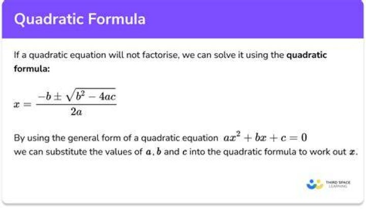 Does the quadratic formula always work for a quadratic?