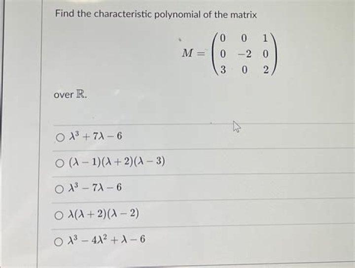 Finding a matrix given its characteristic polynomial