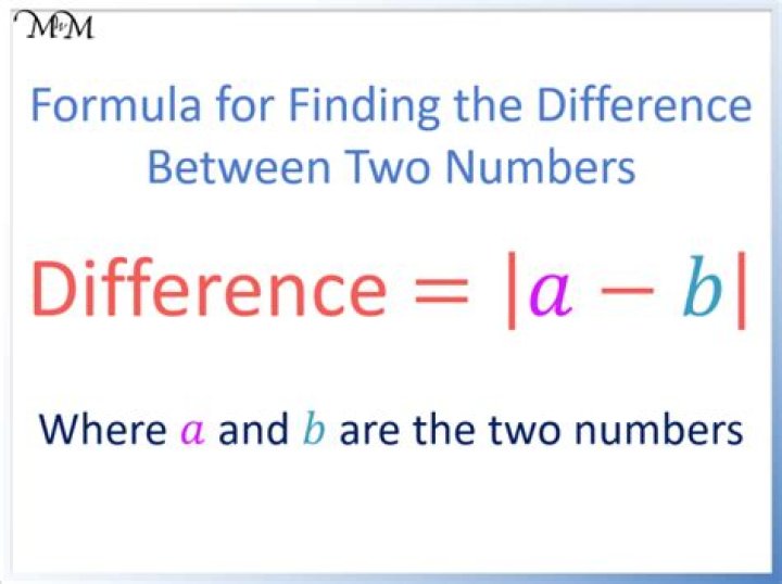 How to find the difference between two numbers