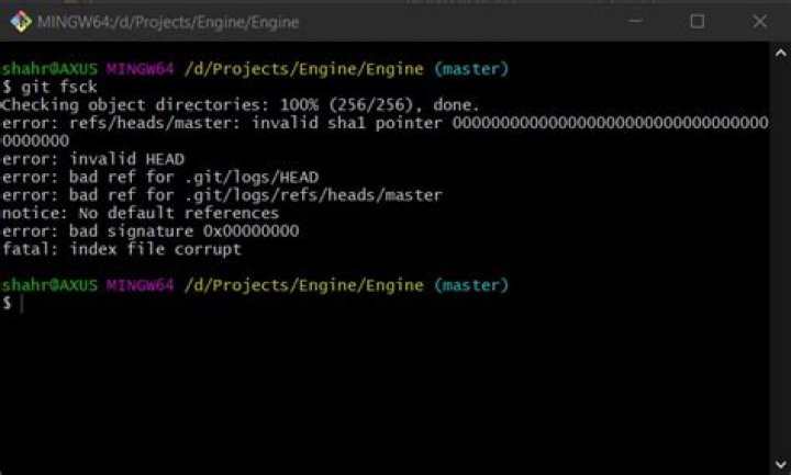 How to resolve "Error: bad index – Fatal: index file corrupt" when using Git