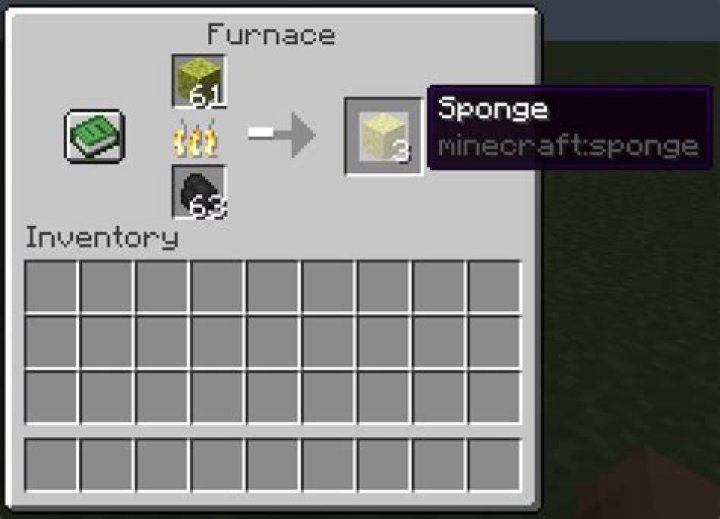 place a wet sponge using setblock command