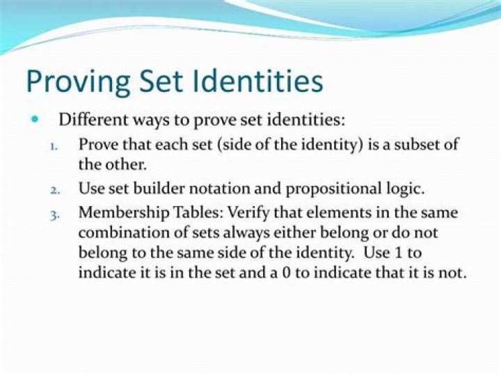 Proving set identities
