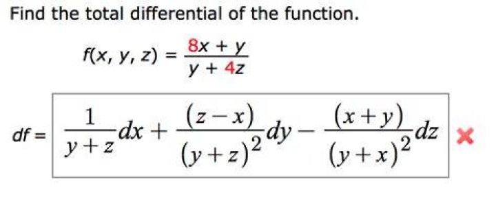 Total differential of a function $F(x, y)$