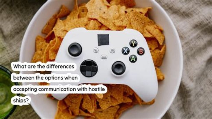 What are the differences between the options when accepting communication with hostile ships?