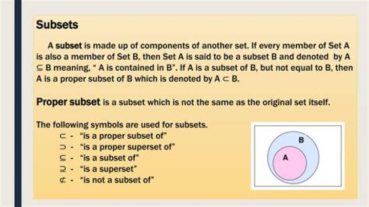 What does the subset with slash symbol mean?